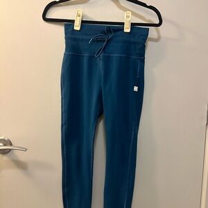 Teal Active Leggings with Drawstring Waist